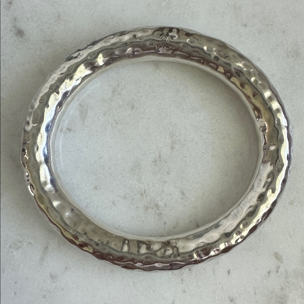 SILPADA Oval Bangle Hammered  Sterling Silver Bracelet 925